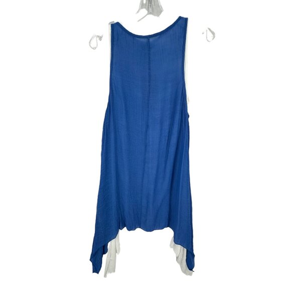 Women's Aria Layered Dress NWT Sharkbite XL Blue White Cotton Polyester - Picture 8 of 10